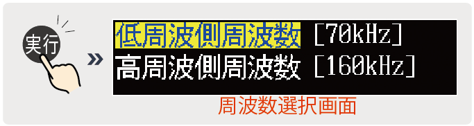 周波数選択画面 周波数選択画面